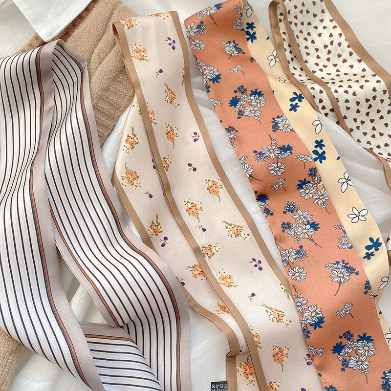 Retro French Long Scarf All-Match Long Strip Scarf - รูปที่ 2