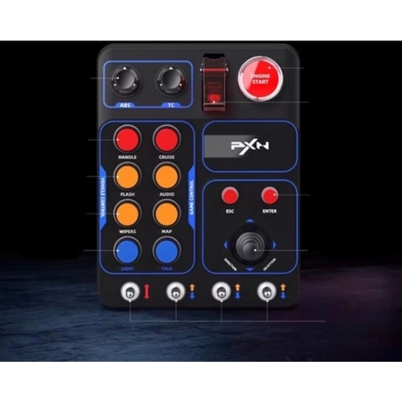 PXN CB1 button box กล่องเสริม ปุ่ม Simracing + ที่ยึดโต๊ะ