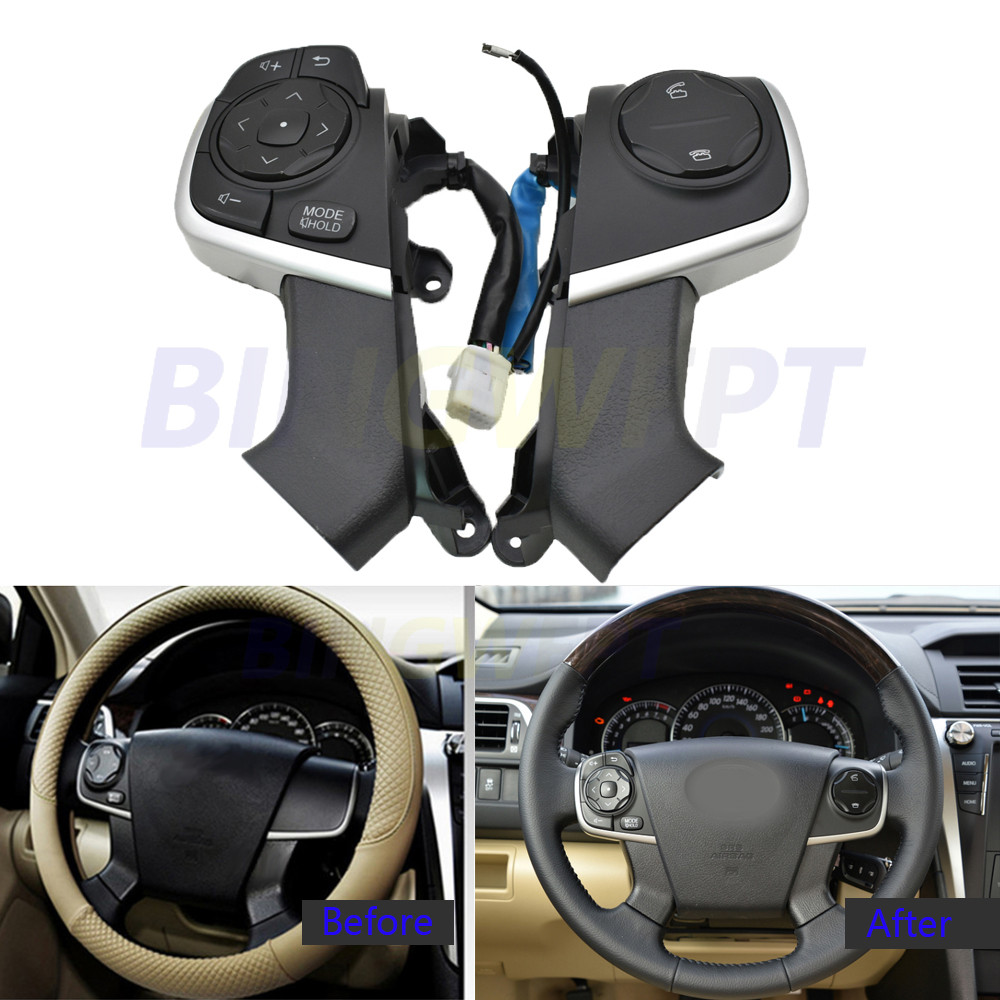 สําหรับ Toyota Camry (HYBRID) ACV51 ASV5 AVV50 GSV50 2012-2016 พวงมาลัยรถมัลติฟังก์ชั่นปุ่มรีโมท