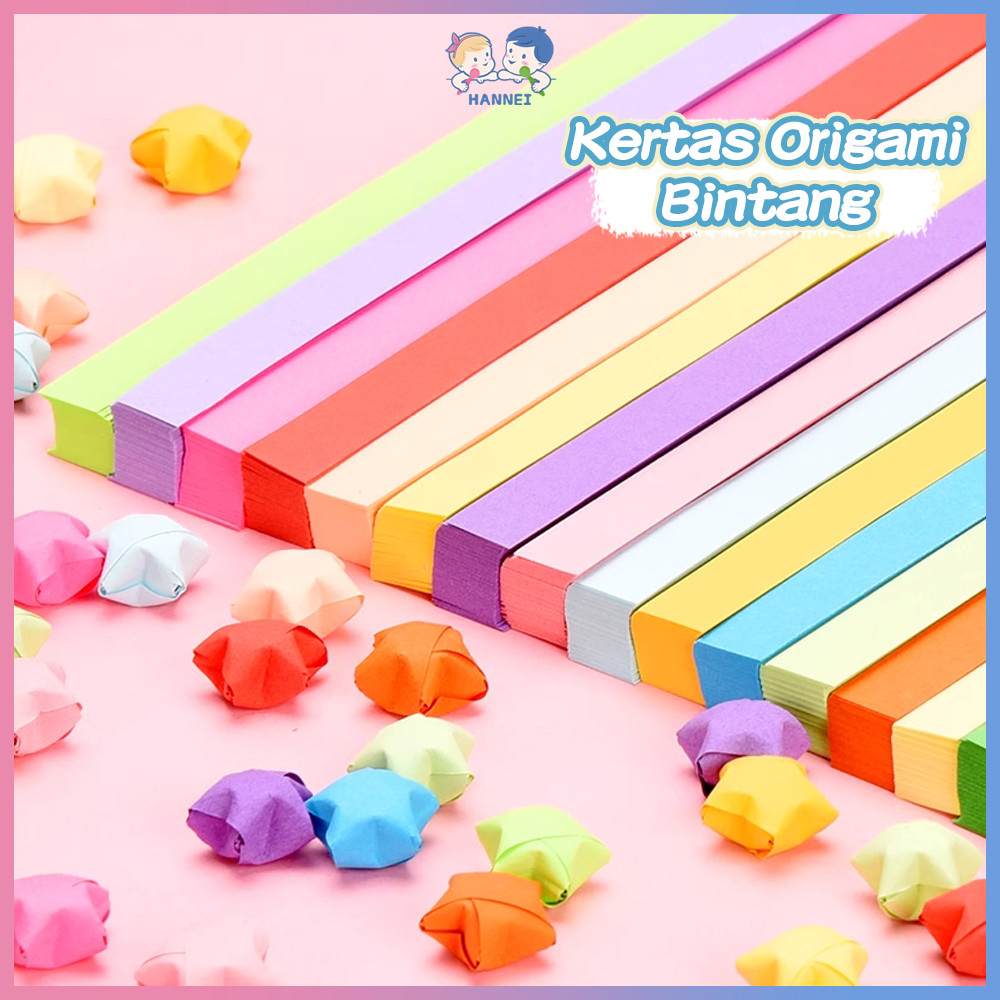 Hannei Origami Paper Star Color Origami Star Paper Star Motif Crafting Stuff DIY