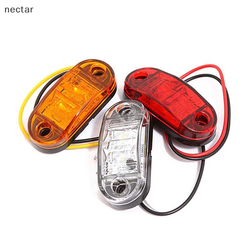Tar 1PCS 10V 30V LED Side Marker ไฟคําเตือนไฟท้าย Auto รถภายนอกไฟ Trailer รถบรรทุก Lorry สีเหลืองสีส้มสีขาวสีแดง N