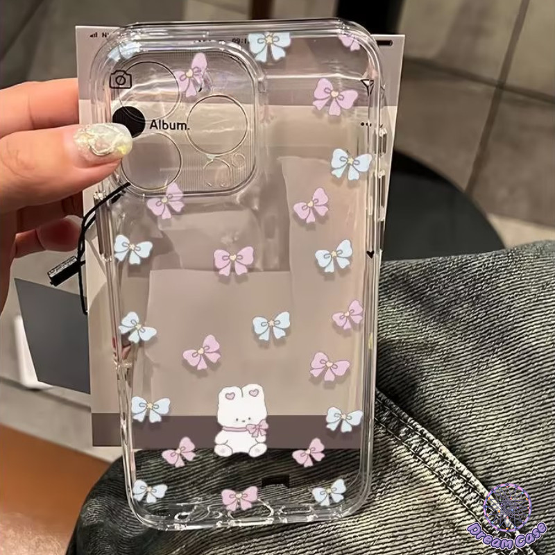 โรแมนติกผีเสื้อฝันน่ารักดอกไม้โบว์ใสนุ่ม เคส Samsung A05 A54 A14 A15 A05s A06 A25 A55 A34 A52 A50 A13 A03 A32 A02s A24