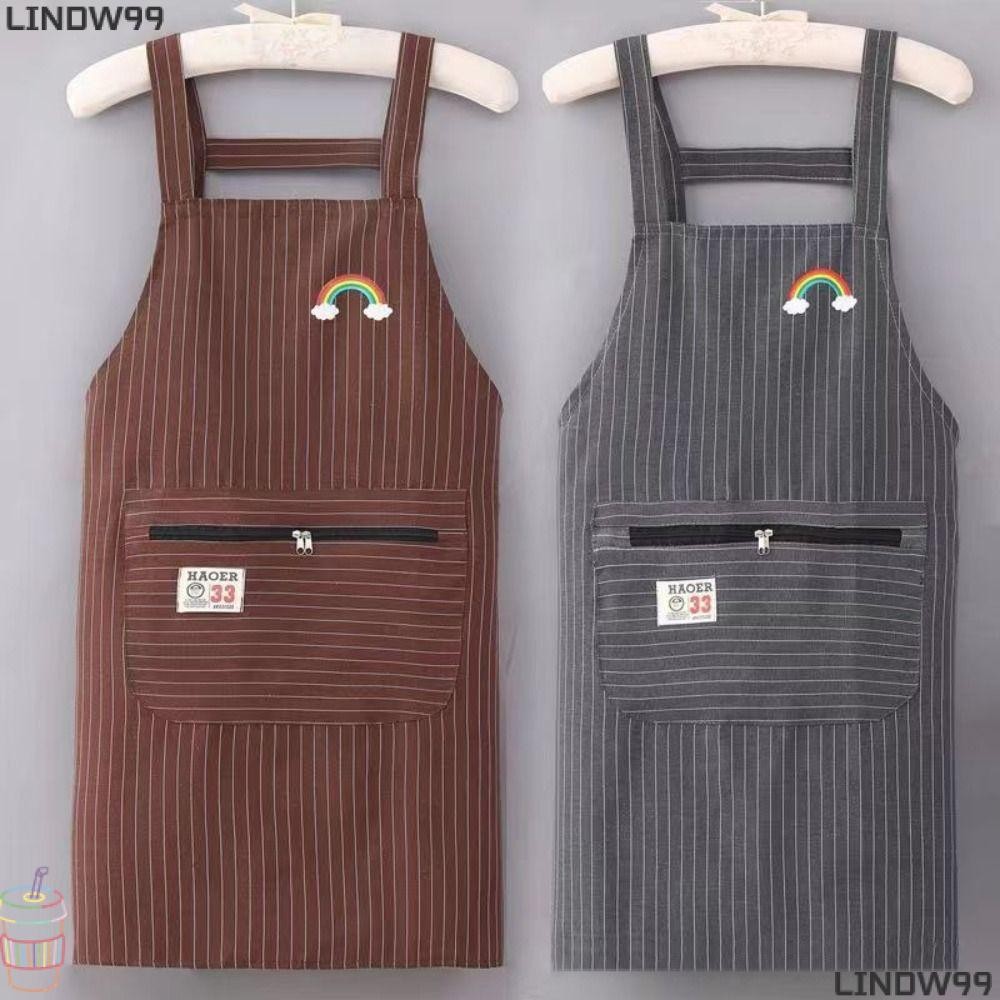 Lindw99 ผ้ากันเปื้อนครัว, ทนต่อการขัดถูในครัวเรือน Antipaste Barista ผ้ากันเปื้อน, ในครัวเรือนกันน้ําตัดผมช่างไม้ Florist ผ้ากันเปื้อนร้านอาหาร