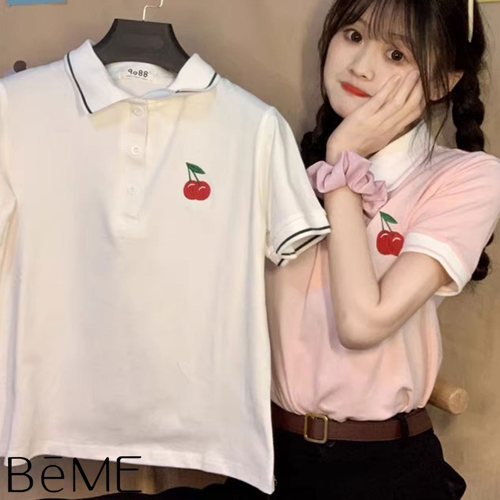เสื้อโปโลผู้หญิงลุคสดใส สวมใส่สบาย