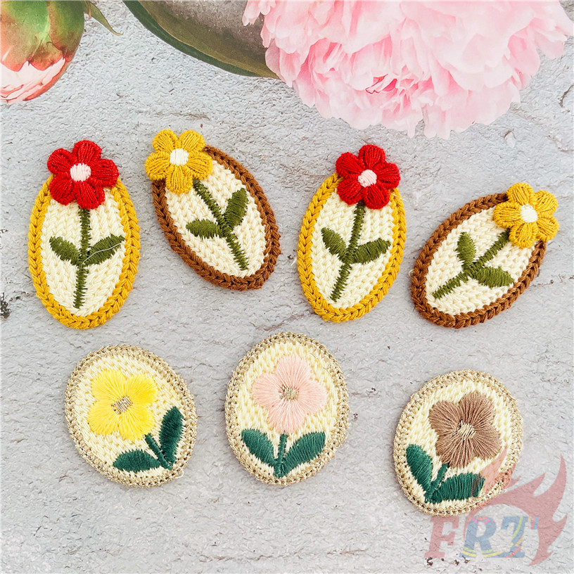 ❀ แพทช์ดอกไม้ 3 มิติ ❀ 1 PC DIY ผ้า Applique เย็บปักถักร้อยเย็บบนแพทช์อุปกรณ์ตกแต่ง