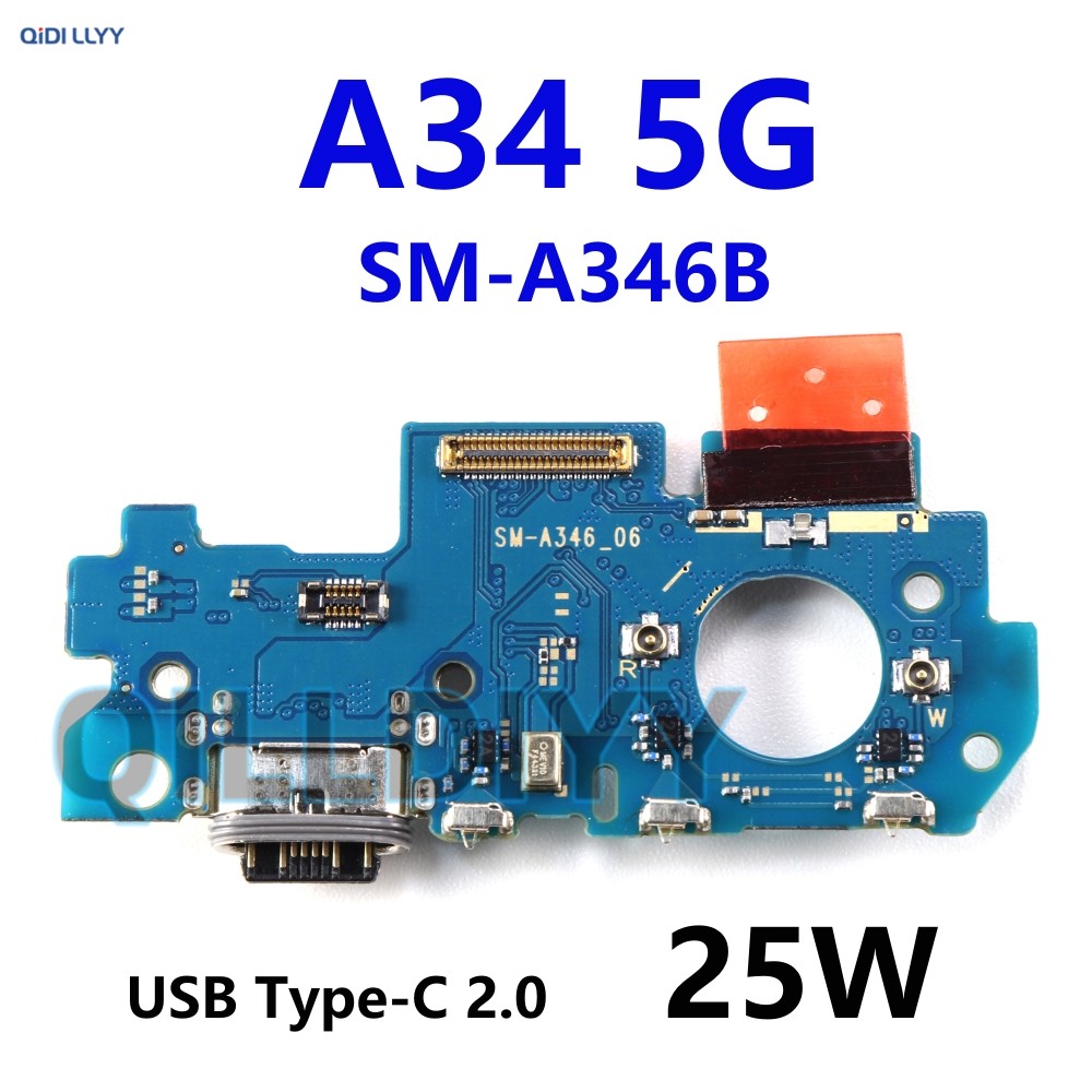 ชาร์จ Flex สําหรับ Samsung Galaxy A34 A346E SM-A346B A346 USB ชาร์จพอร์ตแจ็ค Dock Connector ชาร์จ Fl