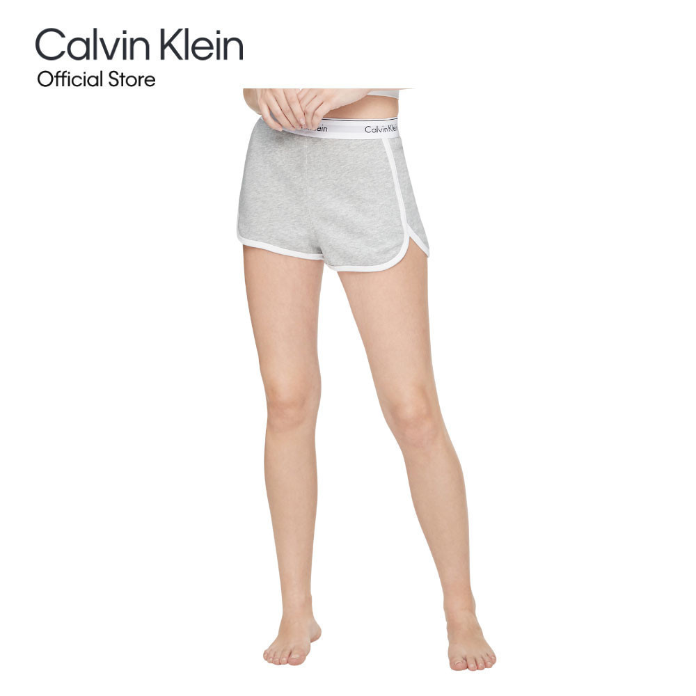 CALVIN KLEIN กางเกงนอนขาสั้นผู้หญิง Modern Cotton รุ่น QS5982 020 ทรง Sleep Shorts - สีเทา