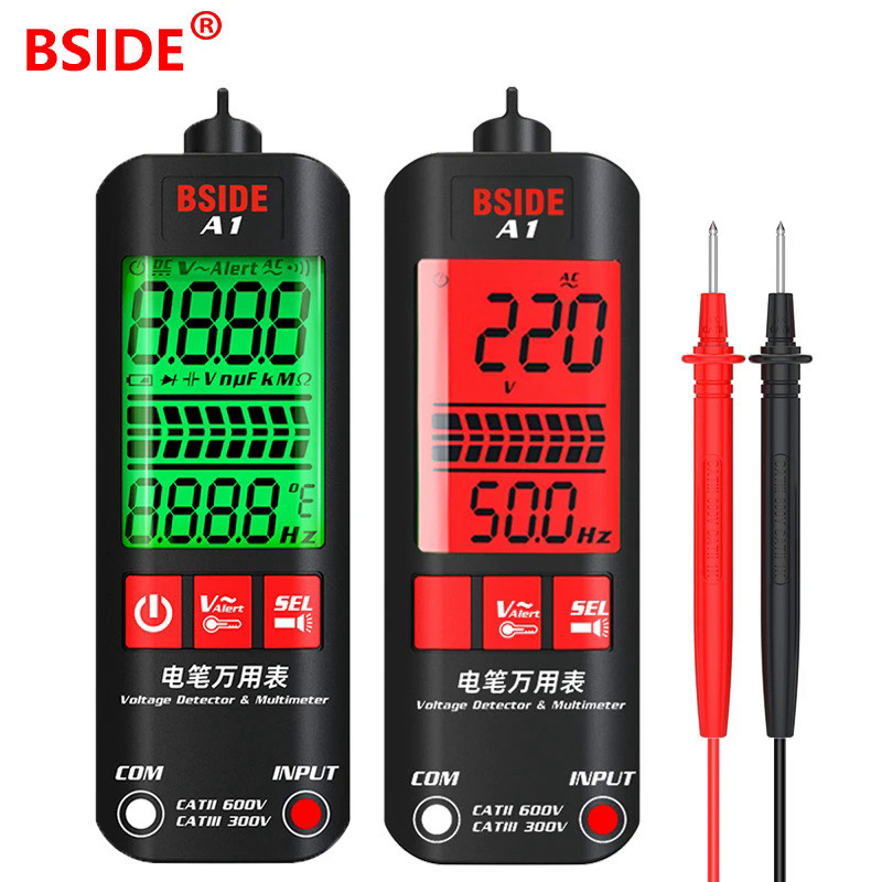 BSIDE A1 Voltage Tester Detector Multimeter Color Display Non-Contact electric pen Dual Range Live W