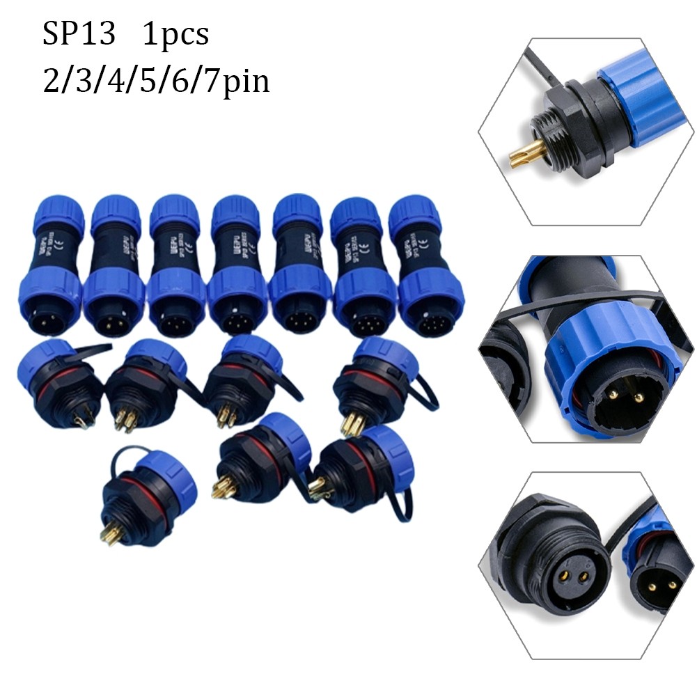 [LSAR] Sp13 แผง IP68 ปลั๊กกันน้ําและซ็อกเก็ตขั้วต่อวงกลม 2/3/4/5/6/7pin