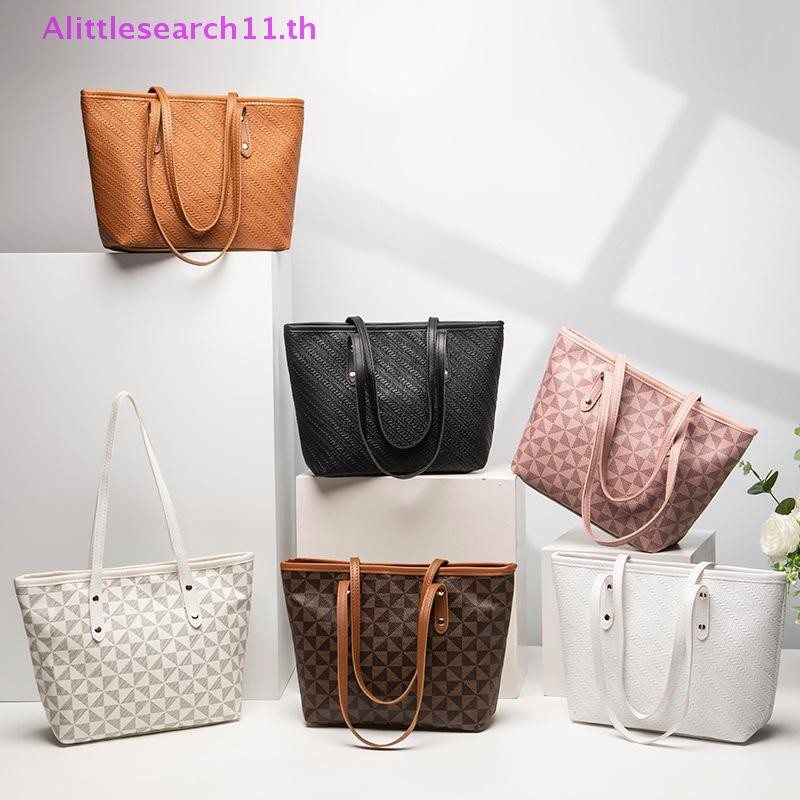 Alittlesearch11 ใหม่แฟชั่น Retro ความจุขนาดใหญ่แฟชั่นมือถือหนึ่งไหล่พิมพ์ Tote Bag TH