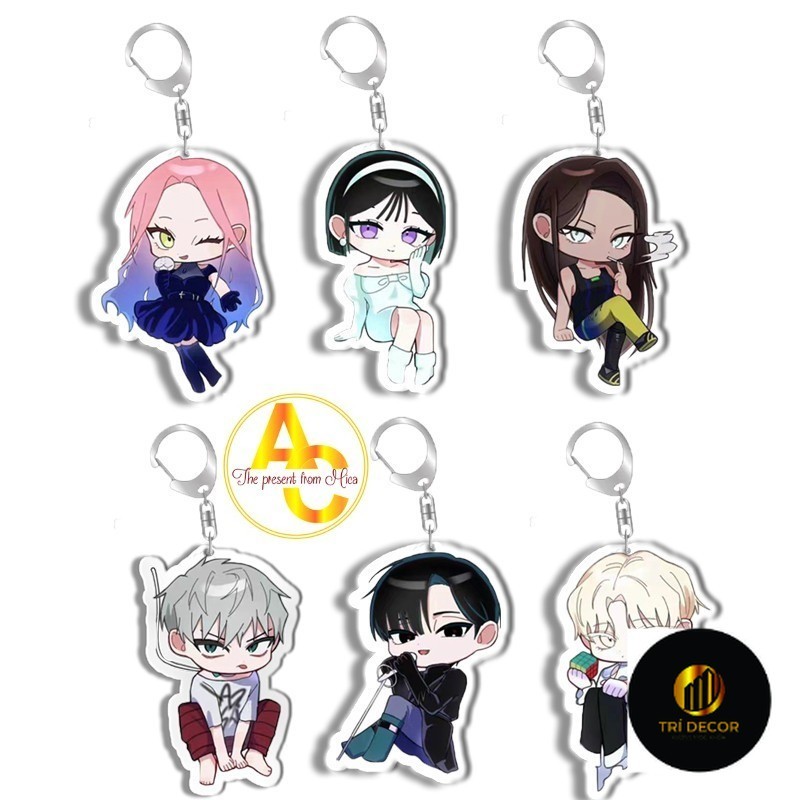 Alien STAGE IVAN & TILL พวงกุญแจผู้หญิงเกาหลี พวงกุญแจผู้ชาย พวงกุญแจรถยนต์ Acryli