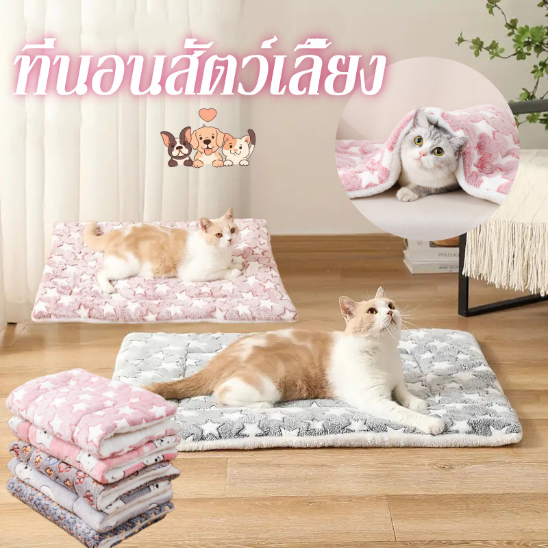 🐱🐶เบาะนอนแมว ที่นอนเเมว ผ้าห่มแมว เบาะแมวนอน อบอุ่นและสะดวกสบาย