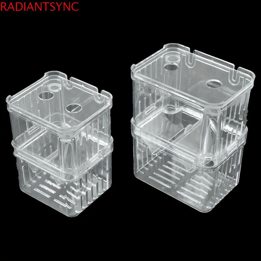 Radiantsync กล่องเพาะพันธุ์ตู้ปลา, กล่องฟักไข่ปลาเด็กอะคริลิคหลายขนาด, ฟักปลาปลอดภัยทนทานแบบพกพาเพาะพันธุ์ปลากล่องแยกกุ้ง