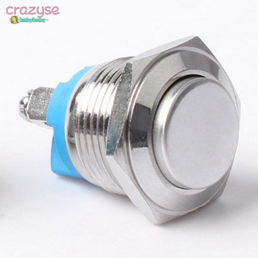 [Cra]คุณภาพสูง 12v 22 มม.โลหะปุ่มกดกันน้ํา Momentary On Off Horn Switch Start ทองเหลือง