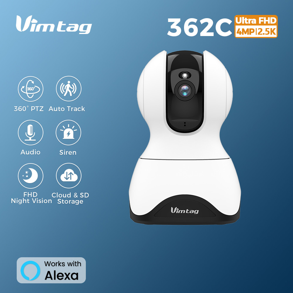 กล้องวงจรปิด 360 องศา VIMTAG 4MP HD IP Camera IR Night Vision Auto Track Baby Monitor Smart Cam WIFI