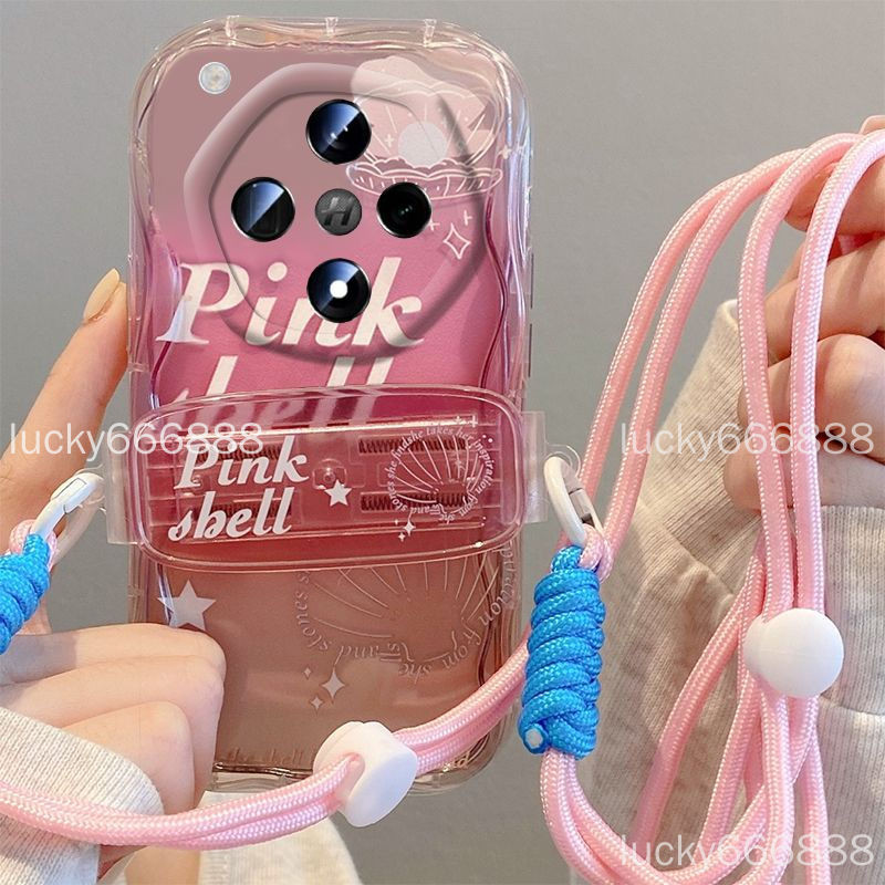 ฟรีฟิล์มด้านหลัง OPPO find X8 Pro เคสโทรศัพท์ find x8pro คลิปด้านหลัง Crossbody Lanyard Gradient เคสป้องกันกรณี