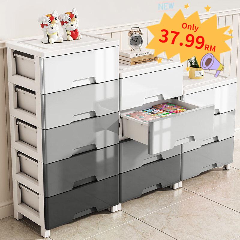 NIVISON Storage Cabinet Plastik Cabinet 3-7 Tier Drawer Storage Drawer Organizer Almari Drawer Stora