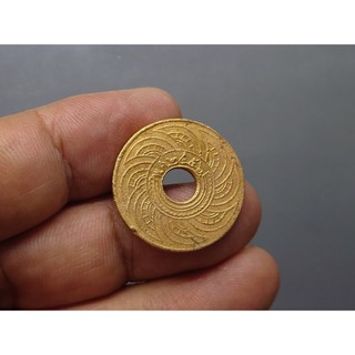 สตางค์รู เนื้อทองแดง 1 สตางค์ ปี พ.ศ.2456 ผ่านใช้