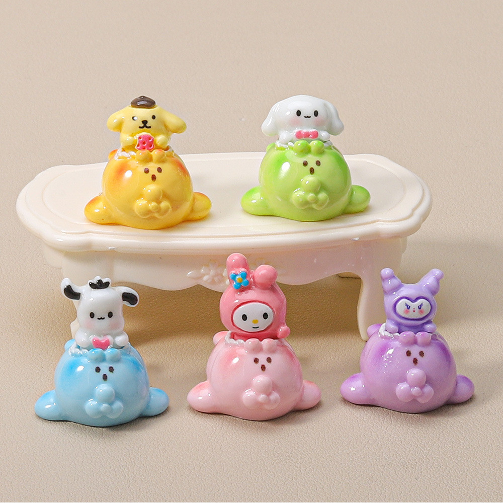 5 ชิ้น Mini Sanrio เครื่องบินเรซิ่น Charms สําหรับ DIY (13-13)
