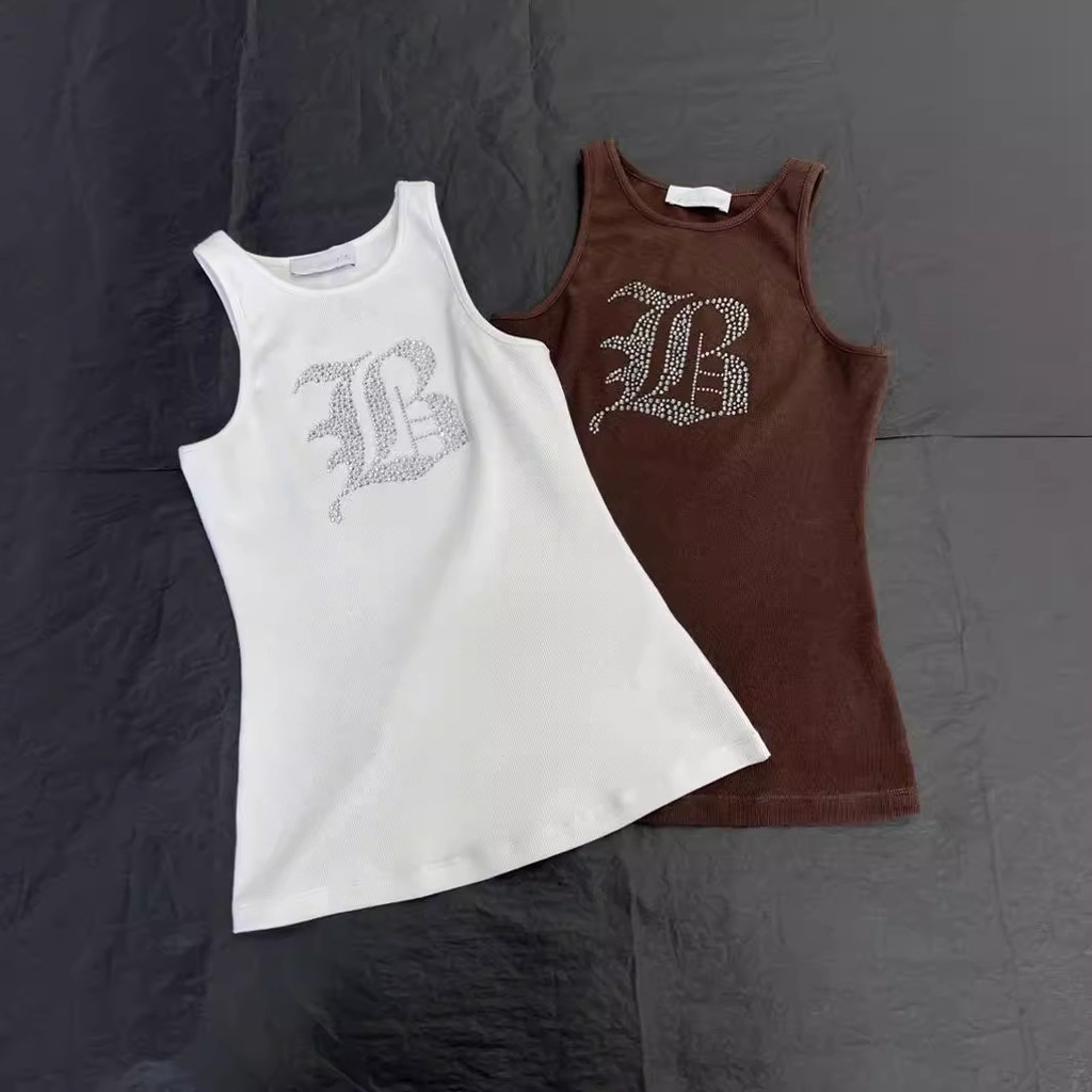 Blu ฤดูใบไม้ผลิฤดูร้อนสไตล์ใหม่ร้อน Rhinestone Heavy Industry แคบ-เอว I-Shaped Slimmer ดู V