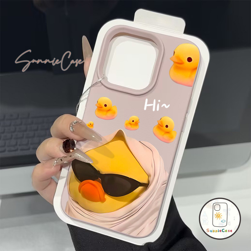 เป็ด เรียบง่าย เคสไอโฟน16 สำหรับ IPhone 15 11 12 16 13 14 Pro Max XR XS X 8Plus 7Plus Max 8 7 15 Plus SE เคสหนังนุ่ม - รูปที่ 6