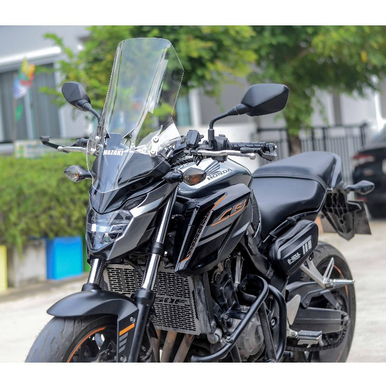 สินค้าขายดีชิวหน้า CB300f CB500f CB650f ทรงสายฟ้า แบนด์MAZAKIสินค้าจัดส่งจริง