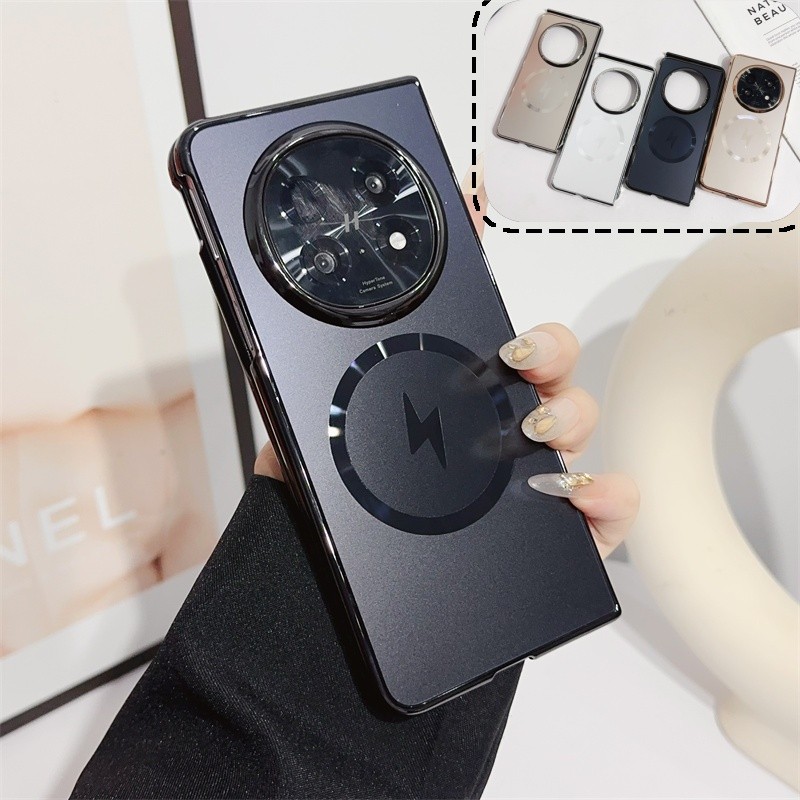 เคส Frosted Magnetic Electroplated สําหรับ Oppo Find N6 N5 N3 ไร้สายชาร์จฝาครอบกันกระแทก