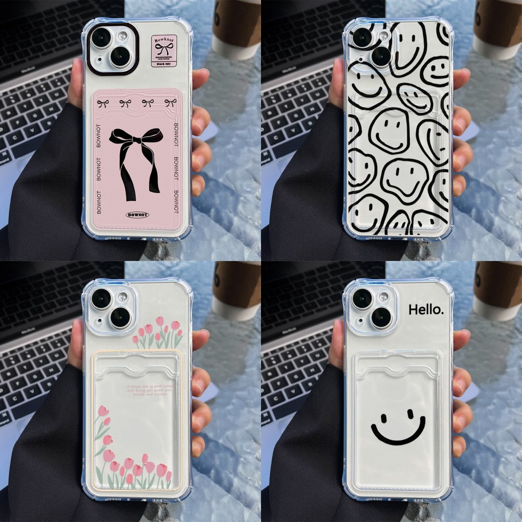 เคสโทรศัพท์ For iPhone 13 11 17 pro max Case iPhone 11 15 16 pro max 14 12 pro max XR XS Max 7 8 Plus ช่องใส่การ์ด