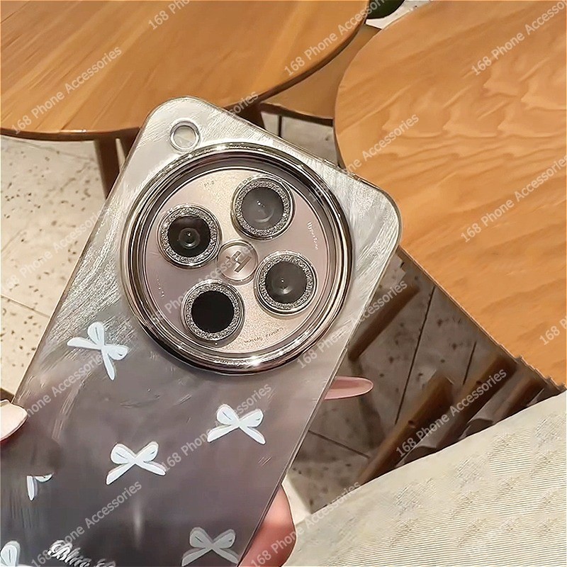 เคส OPPO Find X8 5G เคสน่ารักผีเสื้อโบว์ด้านแข็งกันกระแทกเคสพร้อมแวววาวกล้องฝาครอบเลนส์ป้องกันโทรศัพท์สําหรับเด็กผู้หญิงนักเรียนผู้หญิง - รูปที่ 3