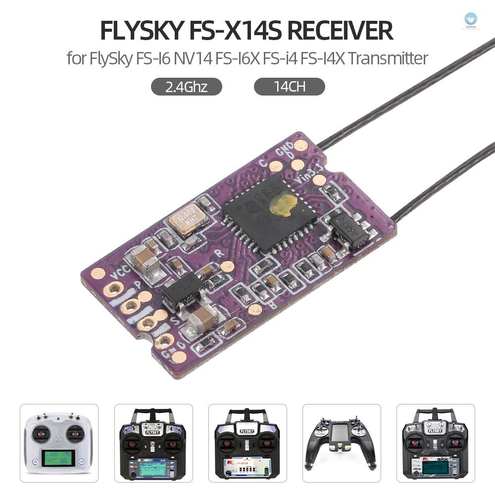 FlySky FS-X14S ตัวรับสัญญาณ 2.4 Ghz 14CH PPM S.BUS สัญญาณเอาต์พุตสําหรับ FlySky FS-I6 NV14 FS-I6X FS