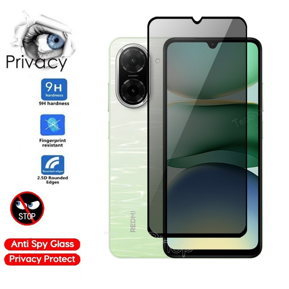Anti-spy กระจกนิรภัยป้องกันฟิล์มสําหรับ Xiaomi Poco C71 C 71 PocoPhone C71 PocoC71 PocoPhoneC71 หน้า
