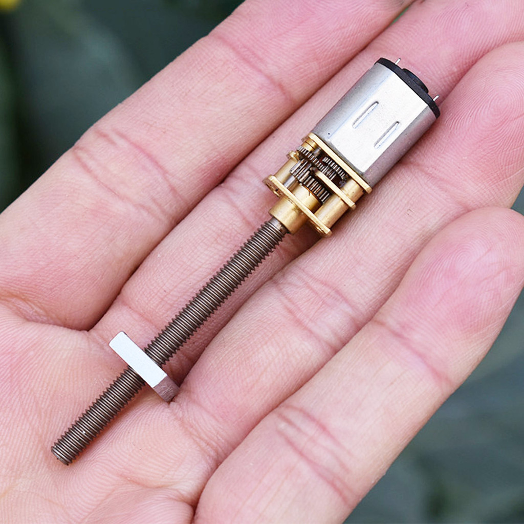 Precision อิเล็กทรอนิกส์ล็อคมอเตอร์ N20 เกียร์มอเตอร์ Micro DC 3.7V 980RPM ความเร็วช้าพร้อม Feedback Linear ยาวเพลา 45 มม.