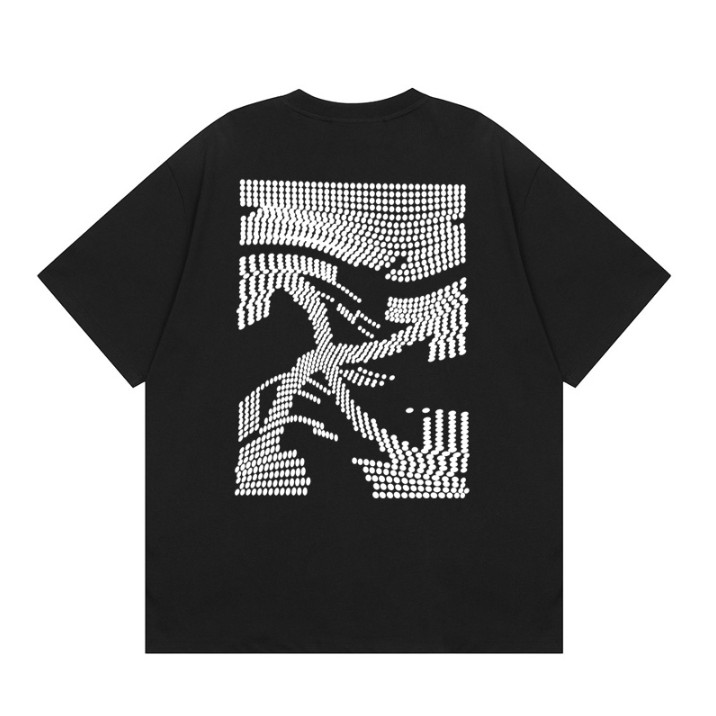 4010 ลด Dot Drawing Arrow Pattern ผู้ชายผู้หญิงเสื้อยืด