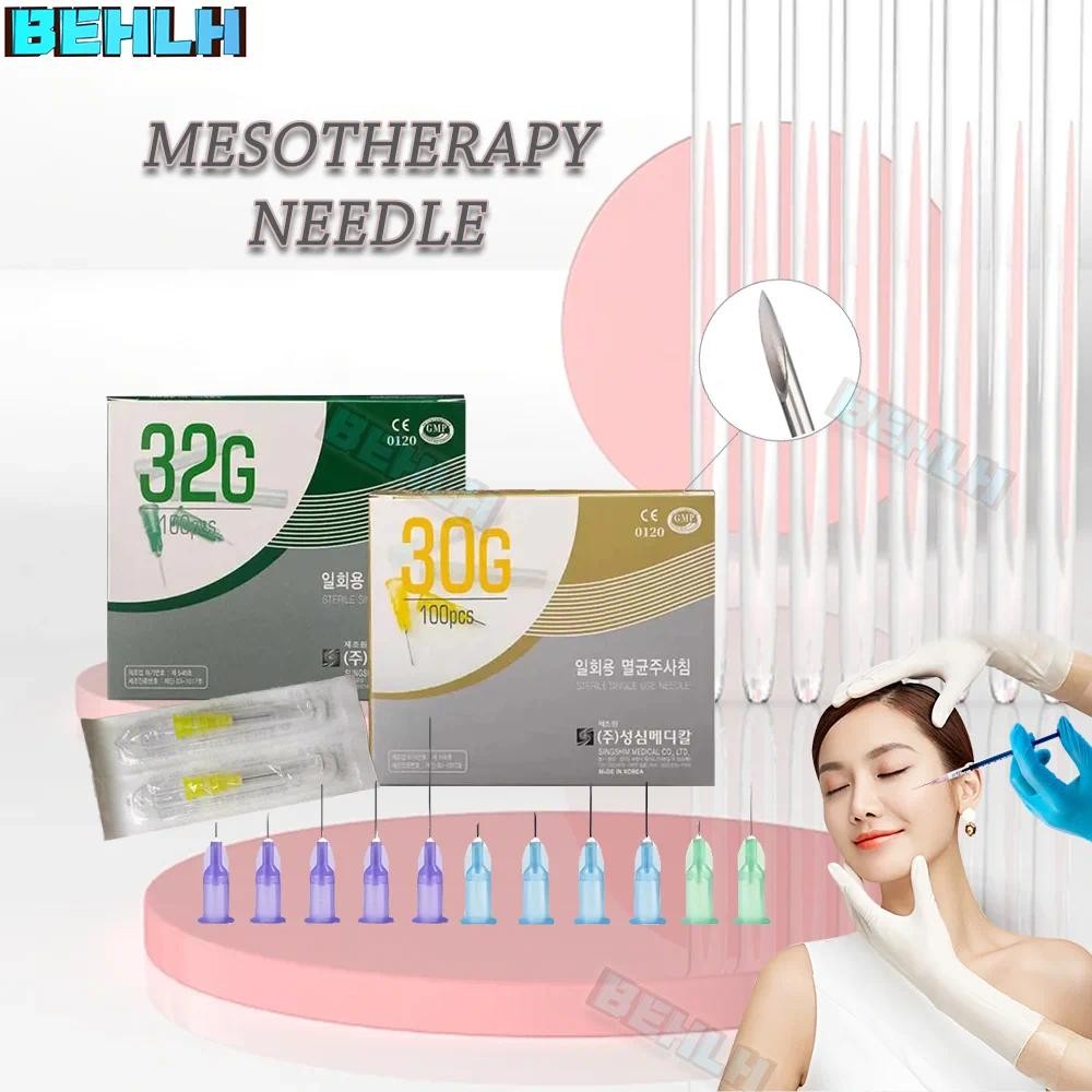 30G 32G 34G Medical Sterile Hypodermic Needle Small Painless Irrigator Facial Skin Care Tool Eyelid 