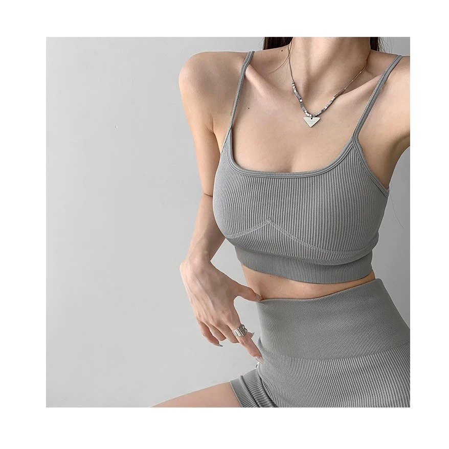 ชุดกีฬาฤดูร้อน เสื้อแขวนกางเกงขาสั้น โยคะฟิตเนส thumbnail 6