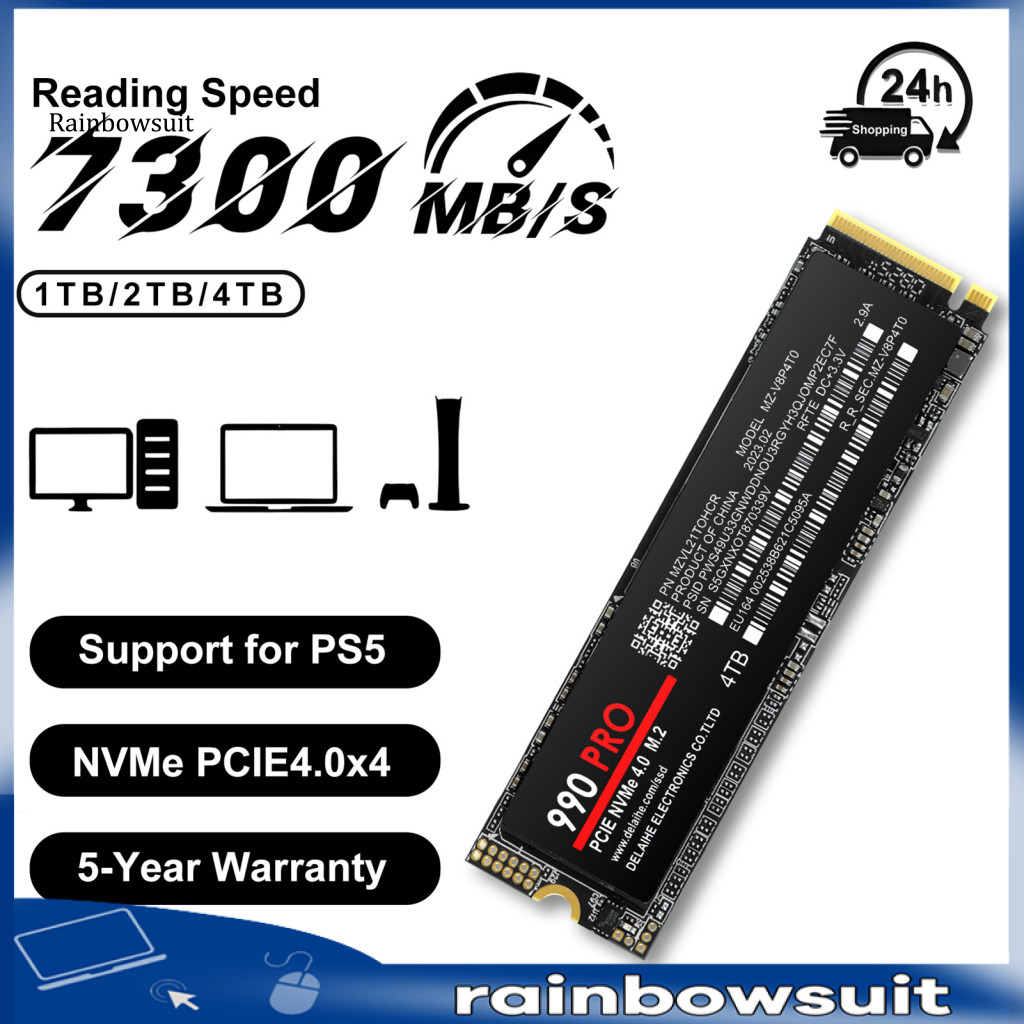[RB] Pcie 4.0 Ssd Fast Transfer Speed 1/2/4tb Pcie 4.0 Nvme M.2 Ssd สําหรับแล็ปท็อปไดรฟ์ Solid State