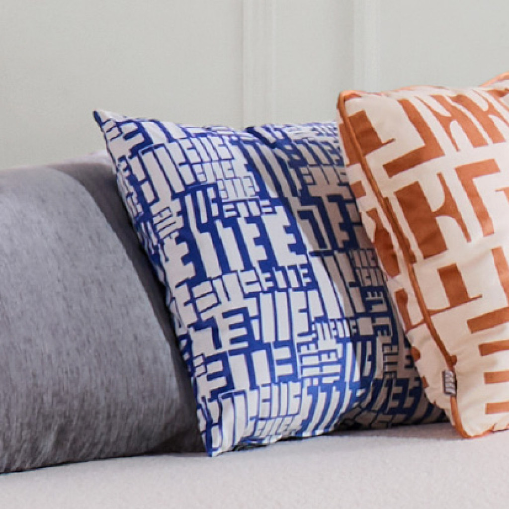 SB Design Square หมอนอิง Jolie สีฟ้า (45x19x45 ซม.)  แบรนด์ ELLE DECOR X SB DESIGN SQUARE