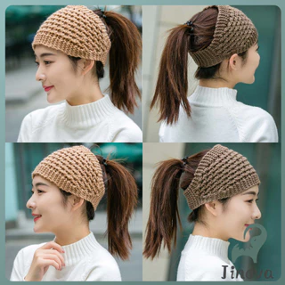 Jnv ผ้าคาดผมวินเทจ ไหมพรมถักเครื่อง เหมาะกับฤดูหนาว สําหรับผู้หญิง headband