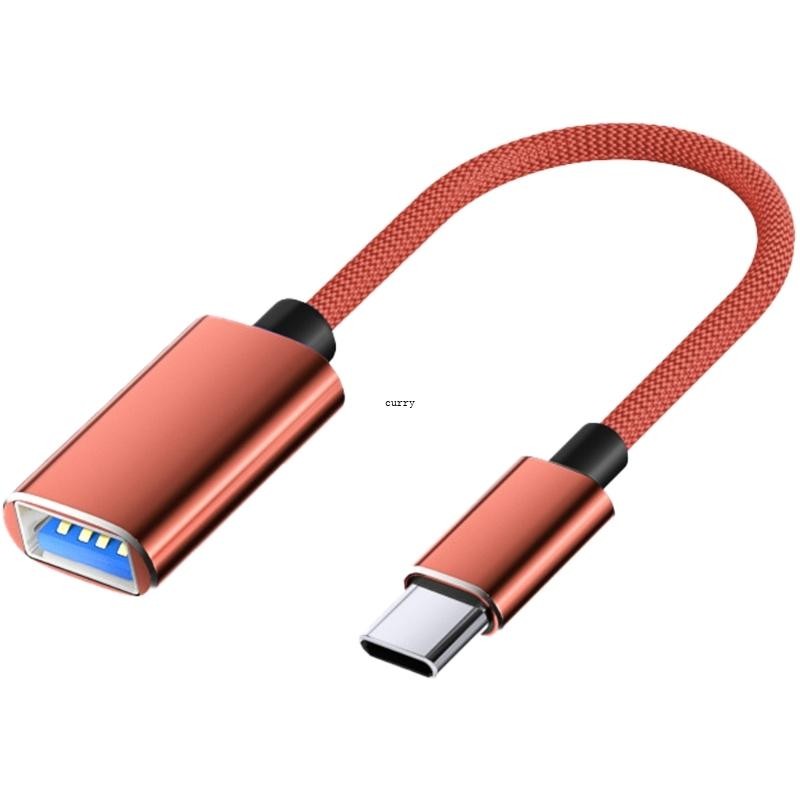 Cuy USB Type C ชายเป็น USB หญิง OTG ตัวแปลงสายไฟอะแดปเตอร์สายไฟสําหรับแท็บเล็ตโทรศัพท์
