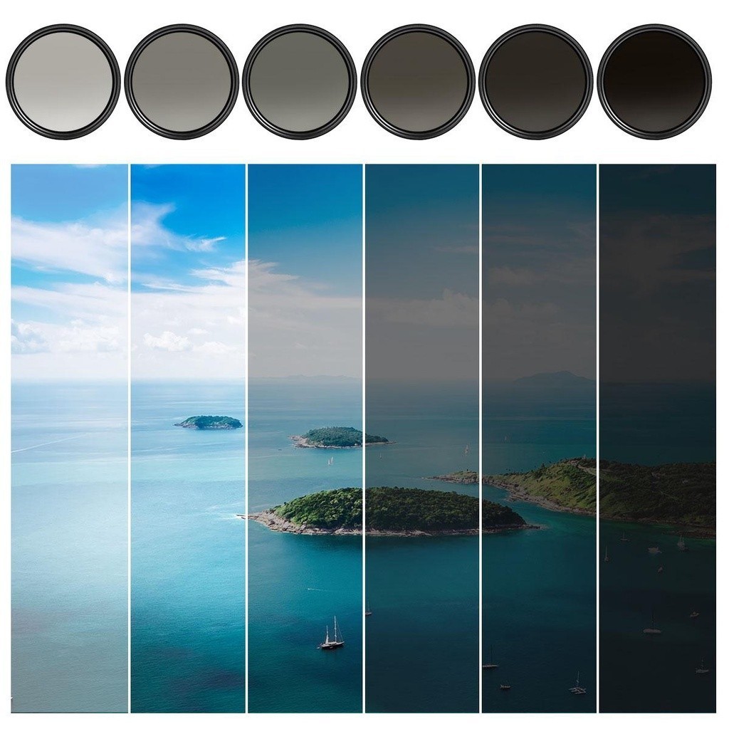 K&F CONCEPT B series 37mm-82mm Ultra-Slim Adjustable ND2-400 Filter พร้อมผ้าทำความสะอาด 3 ชิ้น