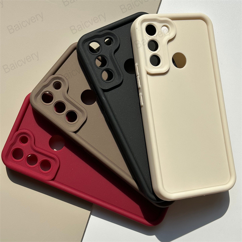 ปลอกสําหรับ Tecno POP 5 LTE BD4 พร้อมวงเล็บ Soft TPU สีสัน Matte Border ป้องกันเลนส์ฝาครอบ
