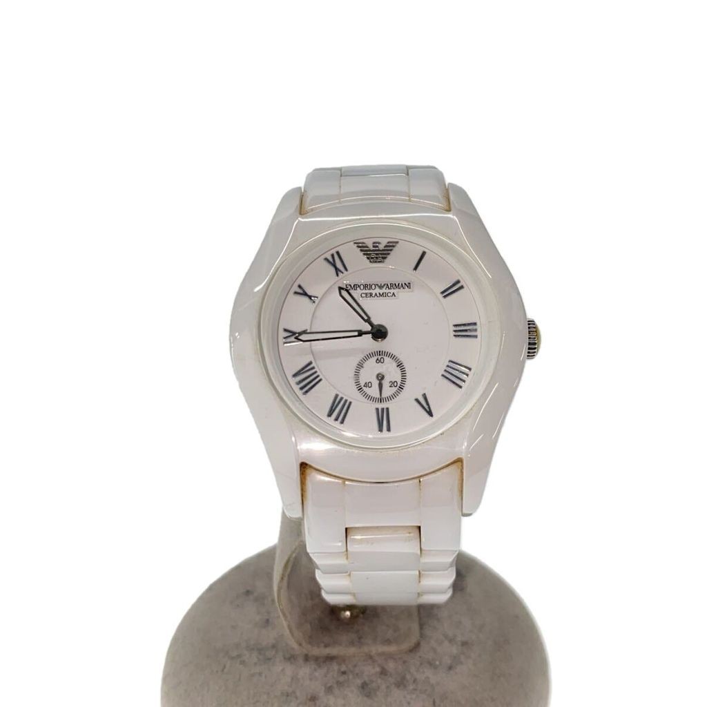 Emporio Armani wht Women's Watch Quartz Analog Ceramic Direct from Japan Secondhand