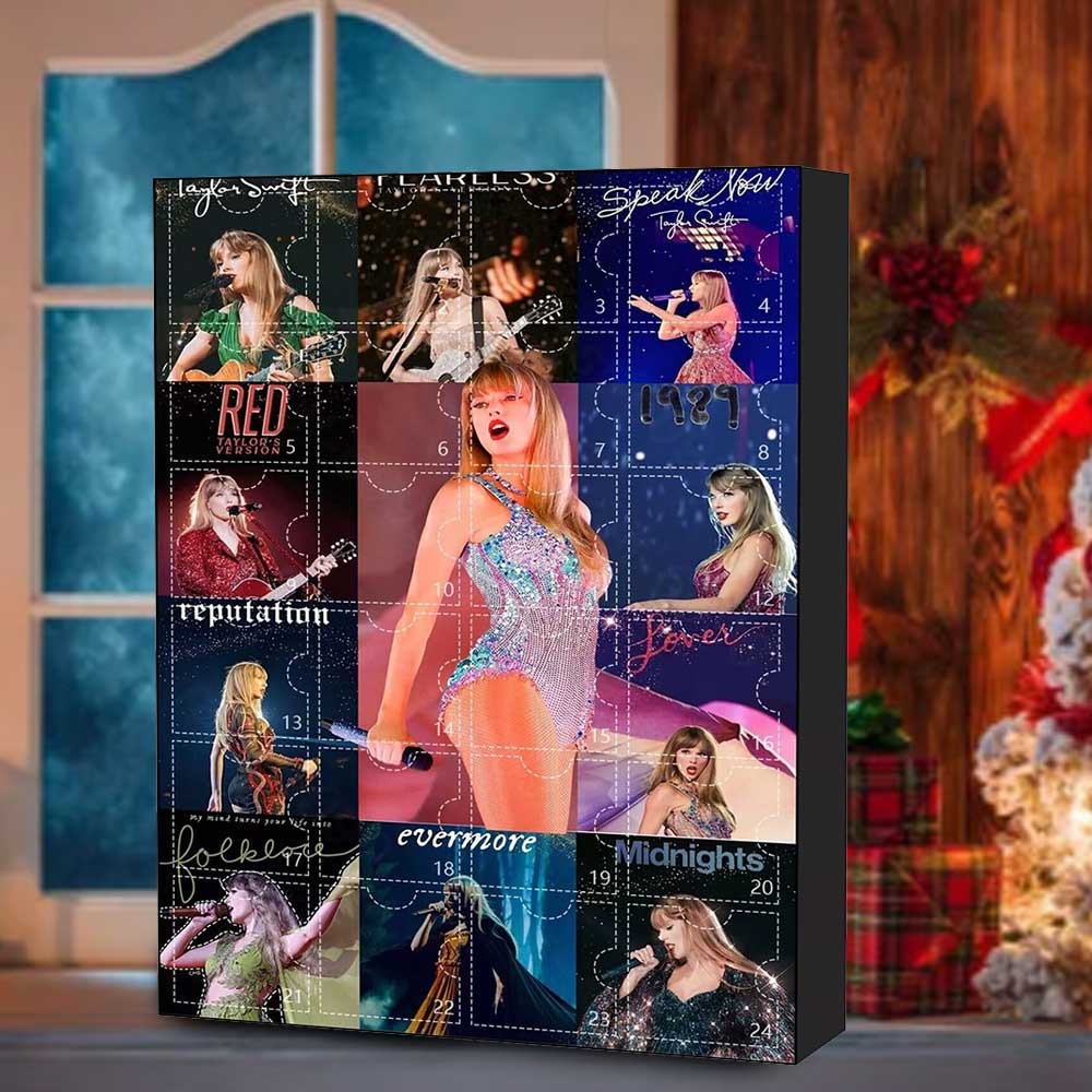 Advent Calendar 24 Days Christmas Countdown Box Taylor Swift Pendants NEW