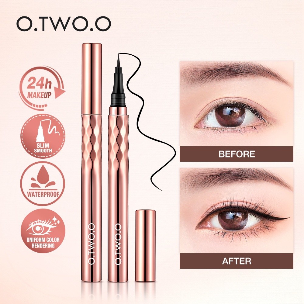 O.two.o Eye Makeup เครื่องสําอางกันน้ําและติดทนนานเย็บปักถักร้อยทองดินสออายไลเนอร์
