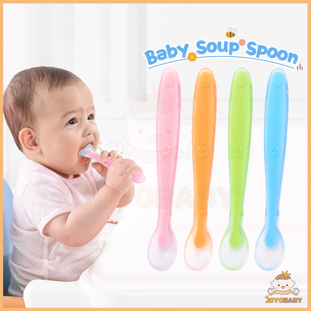 JOYOBABY ช้อนปลายนิ่ม ช้อนเด็ก ช้อนซิลิโคน ช้อนอาหารเด็ก BPA Free ปลายนุ่มนิ่ม และงอได้