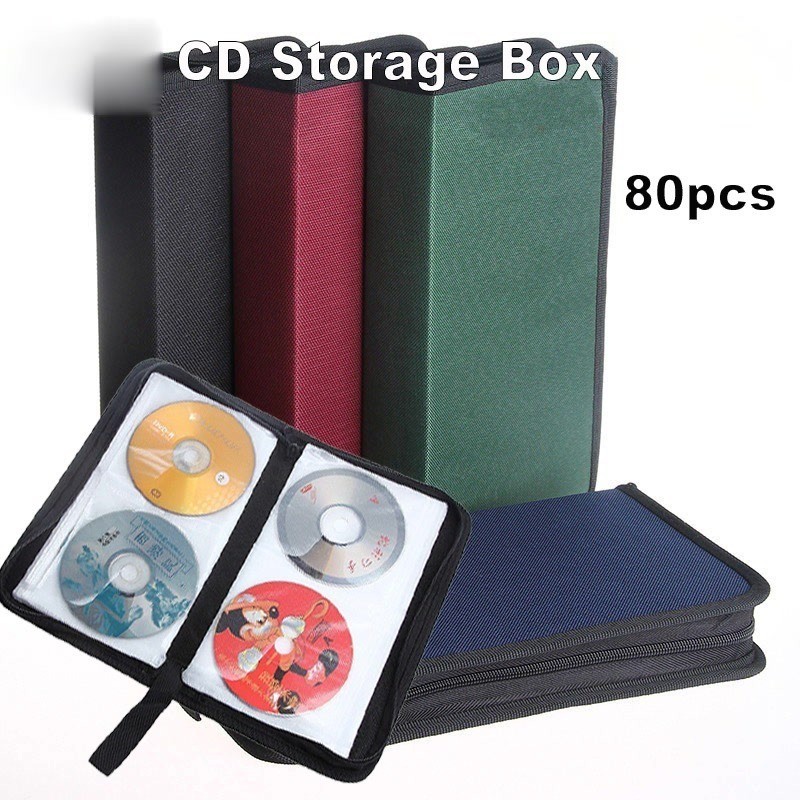 SG80pcs CD Storage Bag CD Case สําหรับผ้า Oxford ความจุสูง CD Case พร้อมซิปแบบพกพา CD VCD DVD