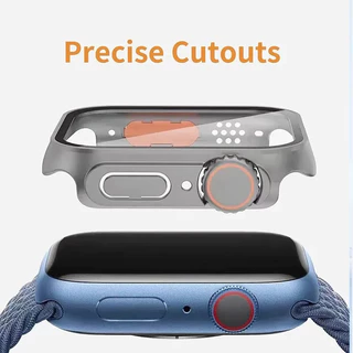 ภาพใหญ่: Apple Watch SE 3 2 กระจกนิรภัย PC Protection Case Iwatch Series 11 10 9 8 7 SE 6 46มม 45 44 42 41 38 มม