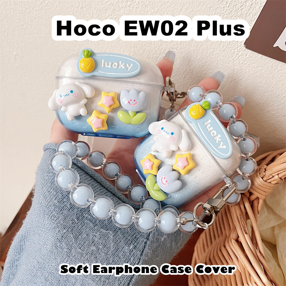 อนาคตดาวสําหรับ Hoco EW02 Plus Case Casing Soft Silicone DIY Solid Headphone Case Cover