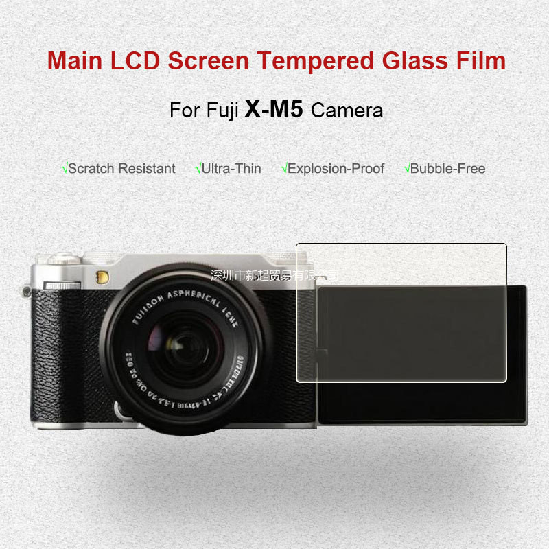 สําหรับตัวป้องกันหน้าจอกล้อง Fujifilm XM5 X-M5,ฟิล์มนิรภัย 9h,ทนต่อการขีดข่วนและทนต่อการขีดข่วน
