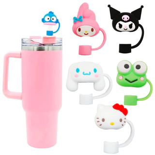 หมวกฟางสแตนลีย์10mm ปลอกฟาง Sanrio ปลั๊กกันฝุ่นเครื่องประดับถ้วยน่ารักการ์ตูนน่ารัก